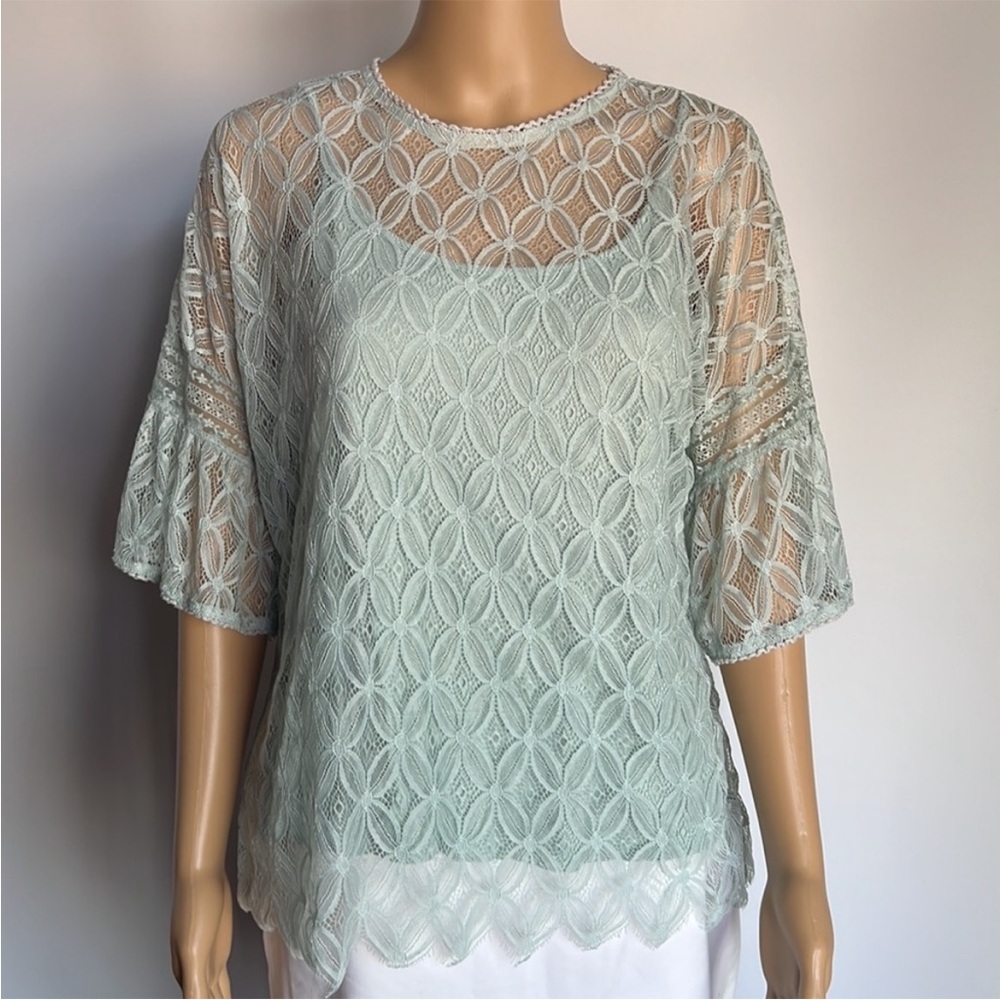 Anthropologie BLNK Lace Top Sz Medium